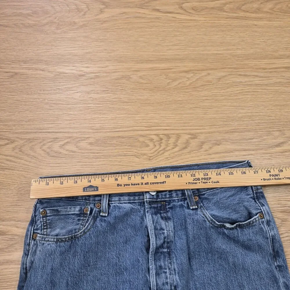 Levi’s 501 Jeans Mens 34x32 Button Fly Medium Wash Cowboy Stretch Denim Pants